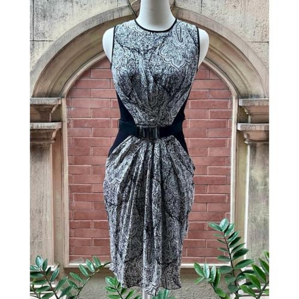 BCBGMaxazria Silk and Rayon Dress M